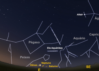 O céu de maio de 2025