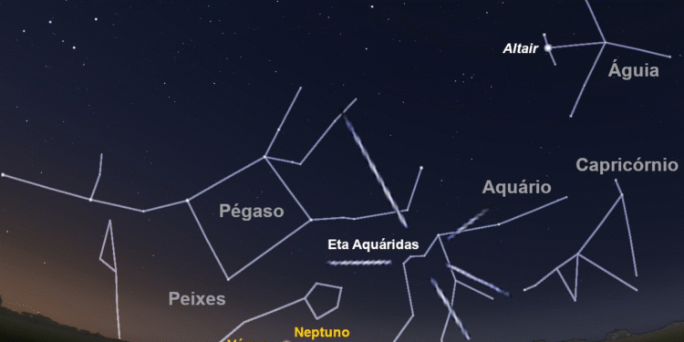 O céu de maio de 2025