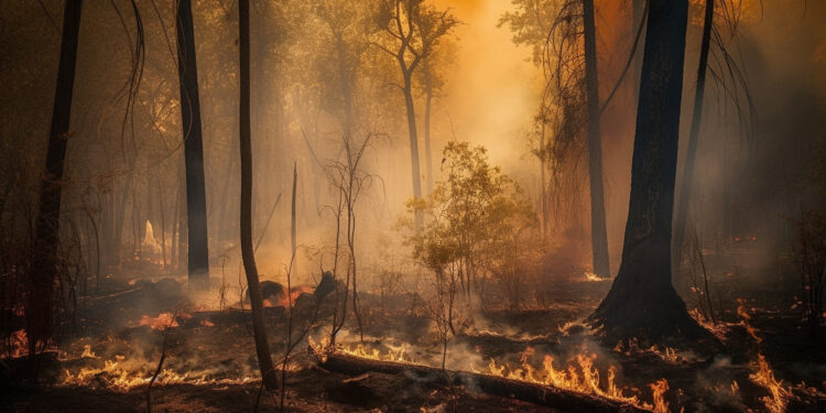 Incêndio florestal na Encarnação, Mafra, mobilizou 20 operacionais e 6 meios terrestres