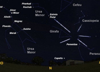 O céu de agosto de 2025