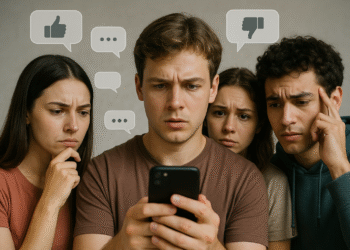 Jovens influenciados por comentários ou opiniões online