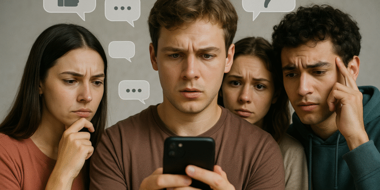 Jovens influenciados por comentários ou opiniões online