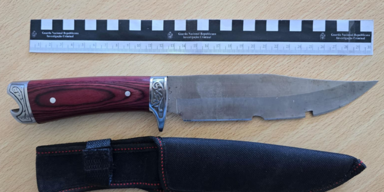 Detido em flagrante delito por posse de arma proibida